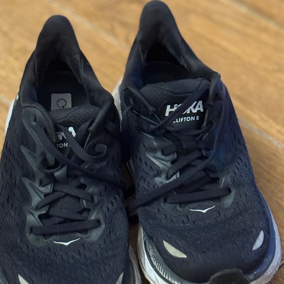 Hoka Black and White Athletic Shoes - Picture 4 of 5